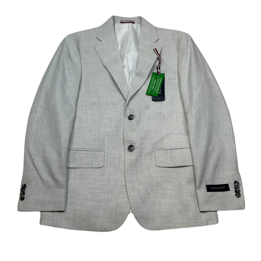 Tommy Hilfiger Sport Coat Mens 36S 36‎ Grey Patterned Stretch $295